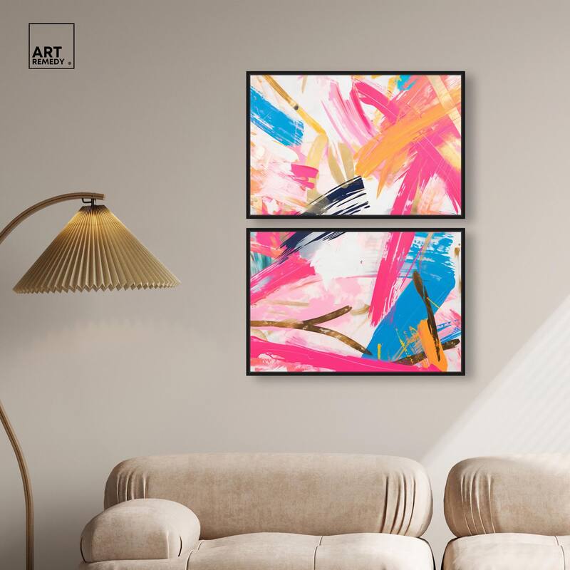 Language Spontaneity II Canvas Set of 2 by Art Remedy