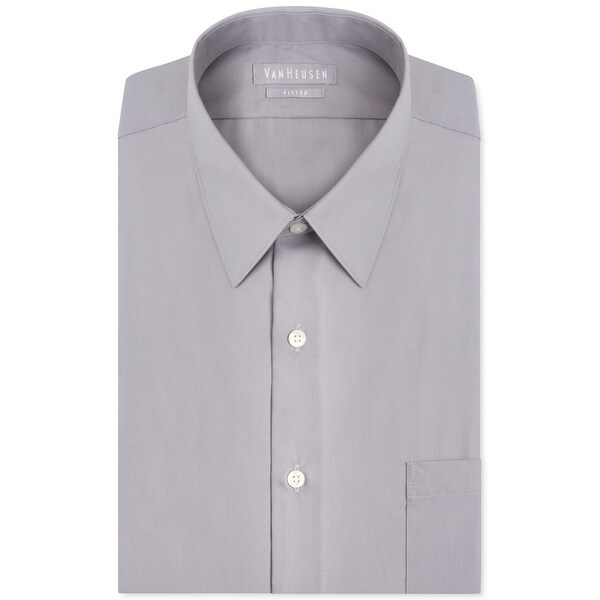 van heusen men's fitted poplin dress shirt