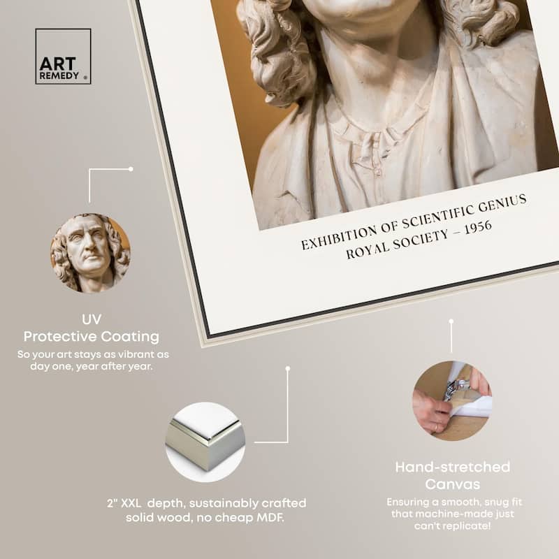 Newton's Likeness in Marble Canvas by Art Remedy