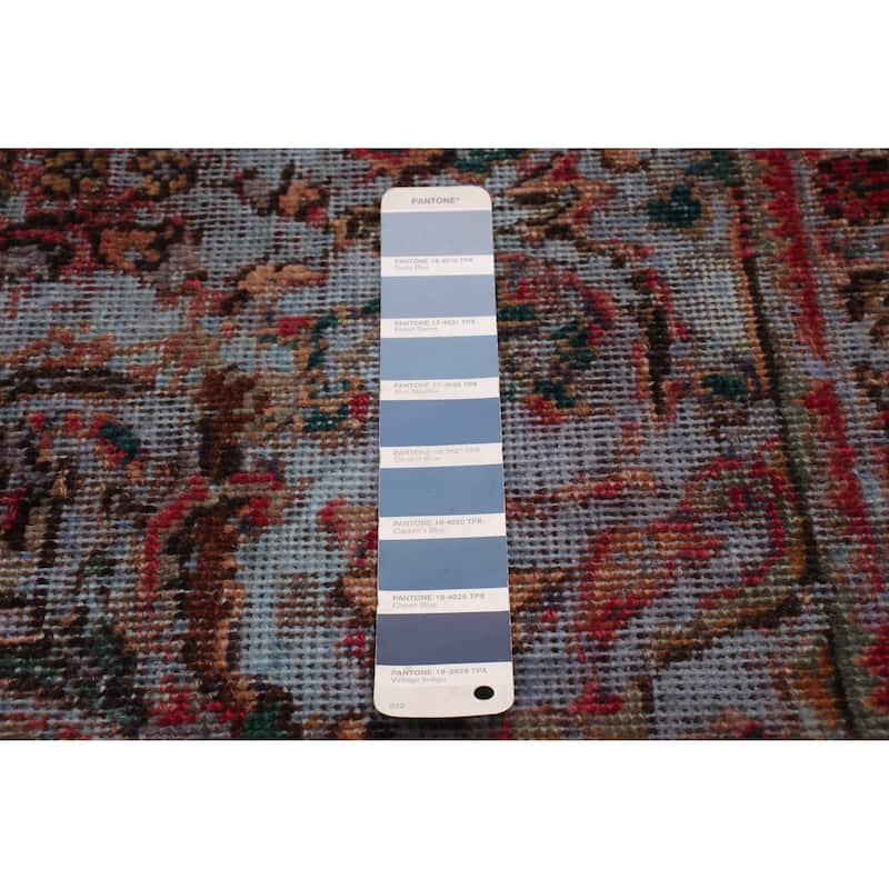 ECARPETGALLERY Hand-knotted Color Transition Denim Blue Wool Rug - 6'9 x 9'10