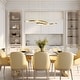 preview thumbnail 2 of 11, Modern Glam 1-Light LED Crystal Chandeliers Island Lights for Kitchen Island - W 40.4" x H 2" x D 16.1"