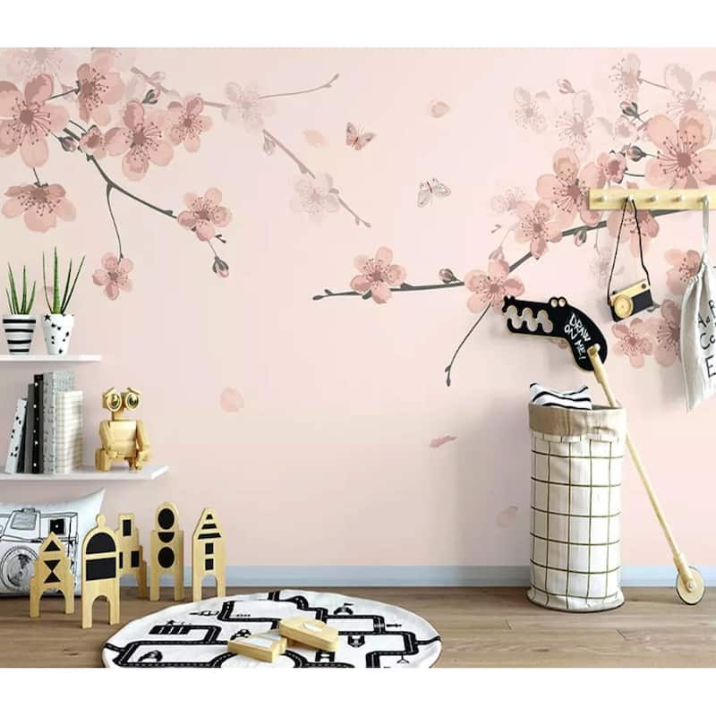 GK Wall Design Sakura Flower Cherry Blossom Asiatic Removable Wallpaper