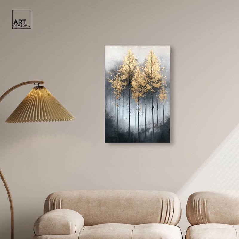Gilded Grove Canvas by Art Remedy, Gallery Wrapped