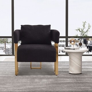Modern decorative chair, living room side chair with gold metal legs ...