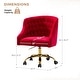 preview thumbnail 9 of 109, Modern Velvet Tufted Office Chair with Gold Metal Base by HULALA HOME