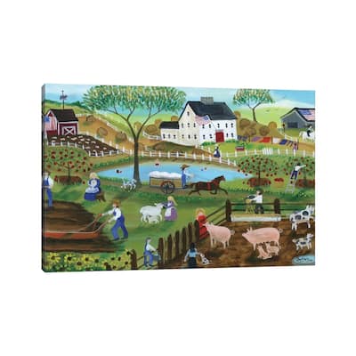 iCanvas "Old Tyme Americana Country Farmyard" by Cheryl Bartley Canvas Print