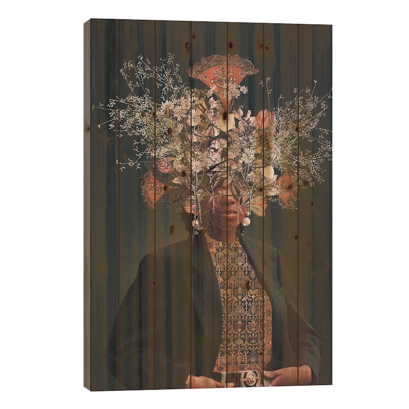 Meet Me In Paradise Print On Wood by Frank Moth - Multi-Color - 26x18x1.5