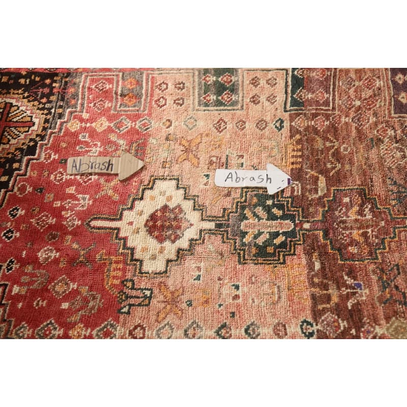 Qashqai Persian Vintage Area Rug Handmade Tribal Wool Carpet - 3'9"x 5'7"