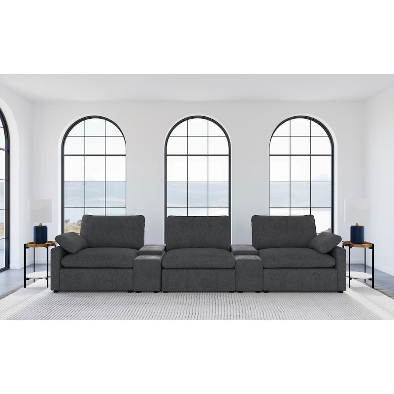 Collins 5-Piece Power Reclining Home Theater Seating - 150"W x 40"D x 38"H