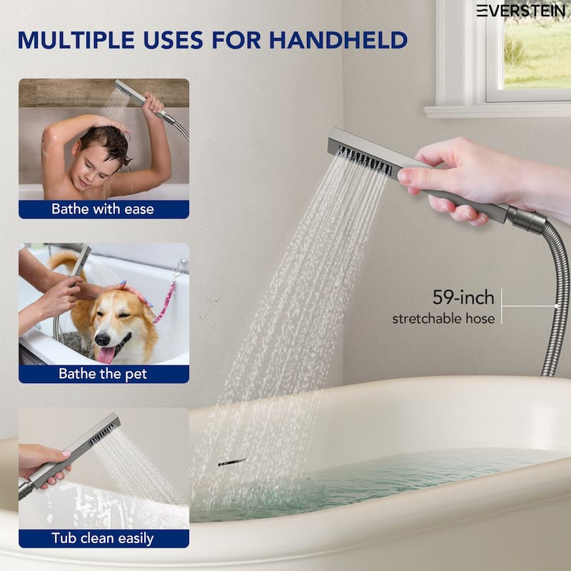Single-Handle Claw Foot Freestanding Tub Faucet With Hand Shower