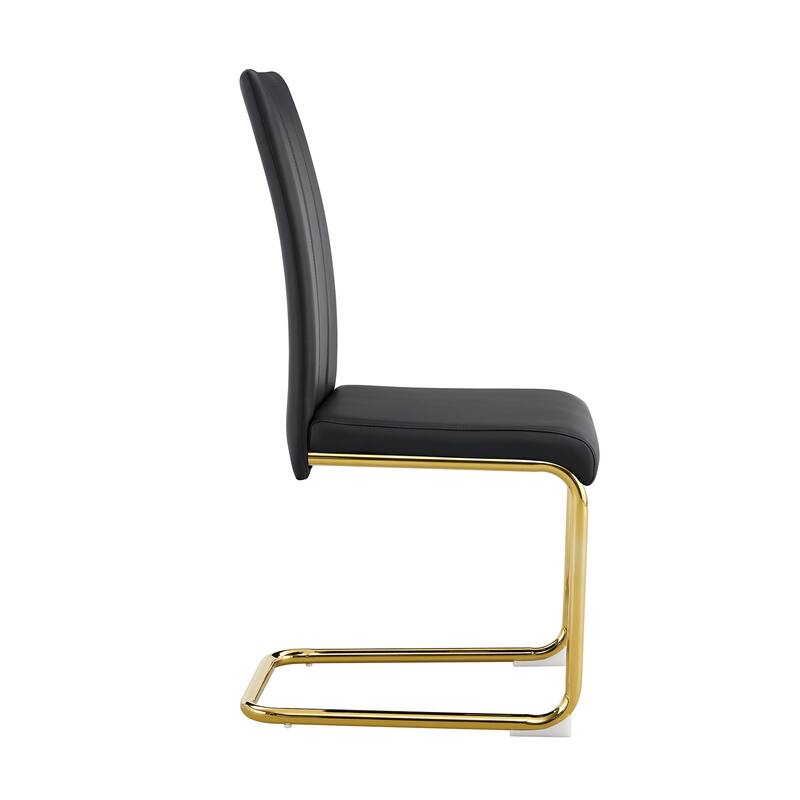 Set of 2 Modern High-Back Side Chairs