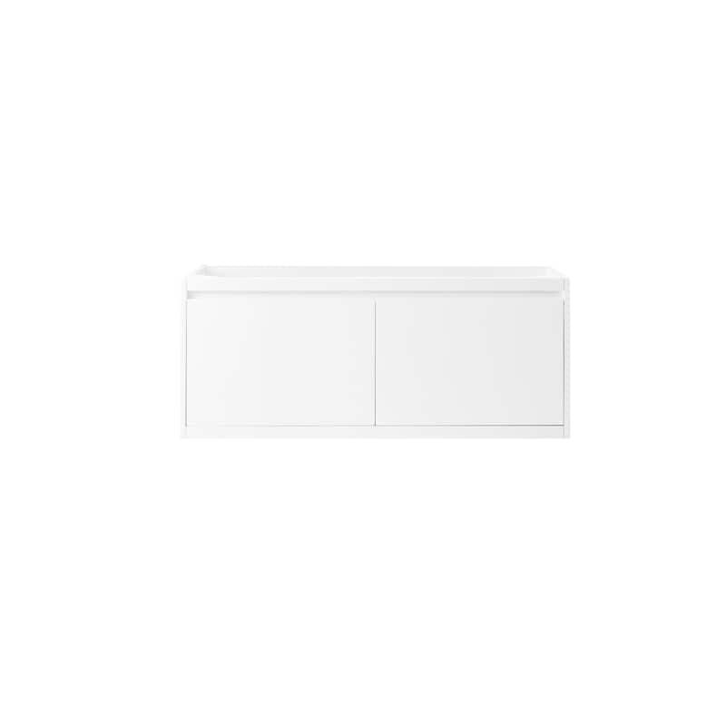 James Martin Vanities Mantova 47.3" Single Vanity Cabinet, Glossy White - No Base, No Top