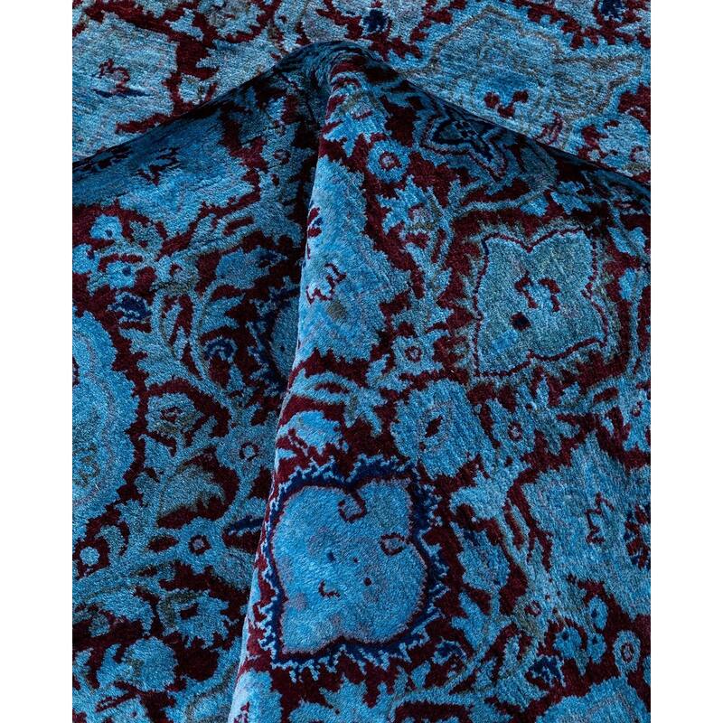 Fine Vibrance, One-of-a-Kind Hand-Knotted Area Rug - Gray, 7' 3" x 7' 3" - 7' 3" x 7' 3"