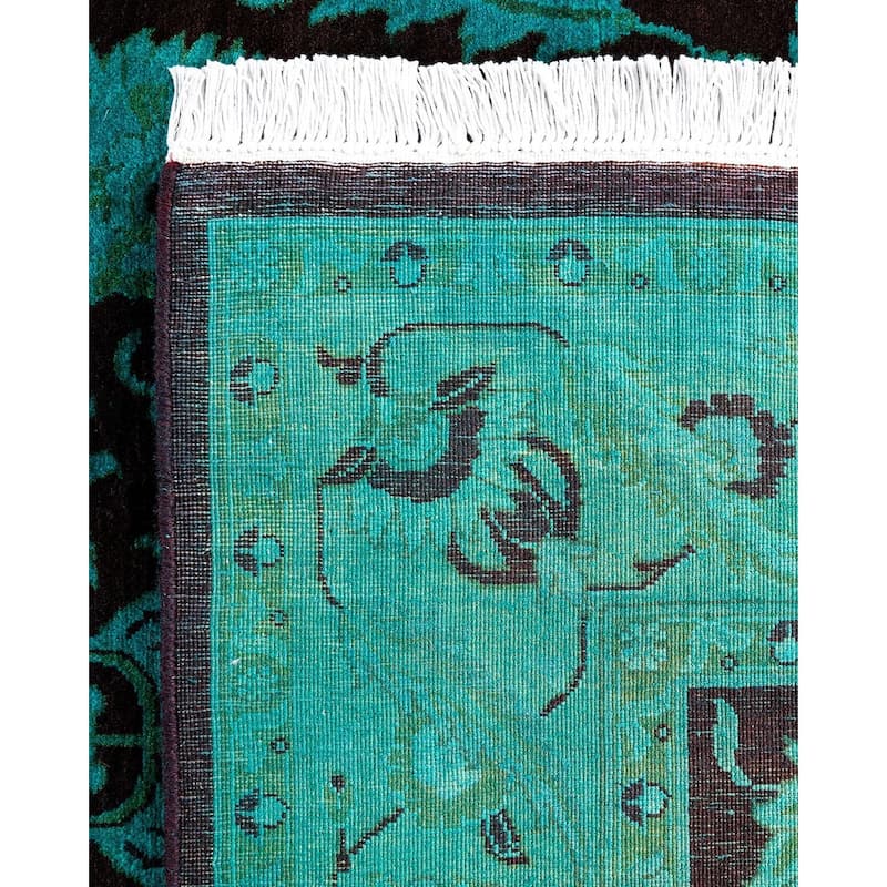 Overdyed, One-of-a-Kind Hand-Knotted Area Rug - Blue - 4' 3" x 6' 3"