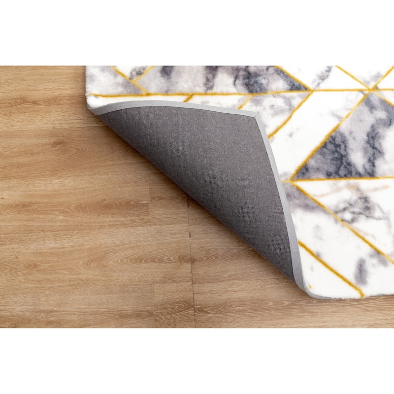 Luxury Collection Abstract Marble 5x7 Area Rug - 5' X 7'