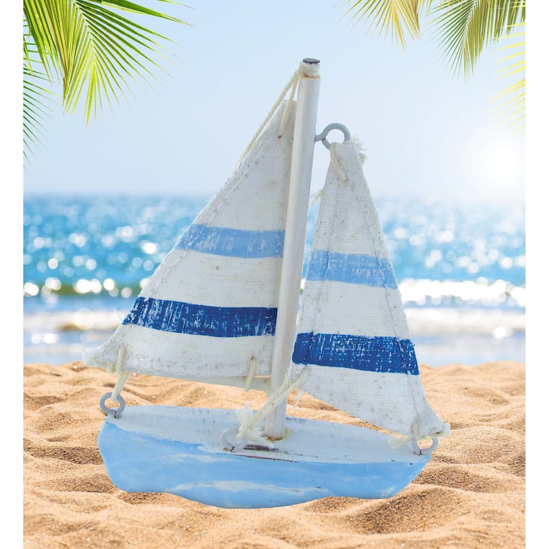 CoTa Global Light Blue Stripes Collection - Tabletop Centerpiece- 3 Pc