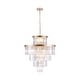 preview thumbnail 7 of 7, Luxury Crystal Chandelier Pendant Ceiling Lighting Fixture, Gold Living Room Hanging Pendant Lighting Fixtures
