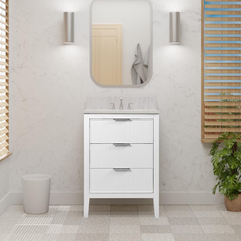 Evelyn 24-inch Vanity with Engineered Marble Top