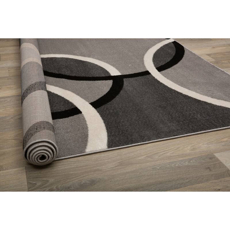 World Rug Gallery Modern Abstract Circles Area Rug