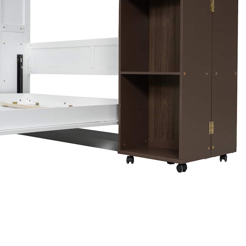 Queen Murphy Bed with Storage Doors