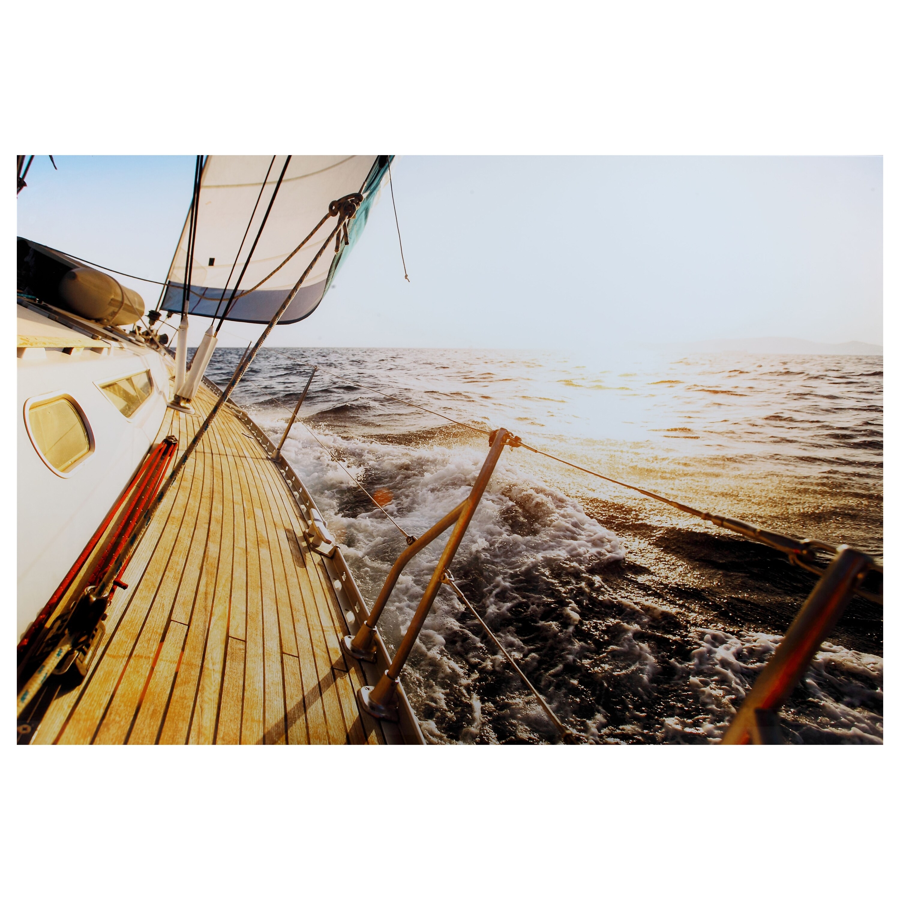Yosemite Home Decor Sailing Tempered Glass Art - Multi-color