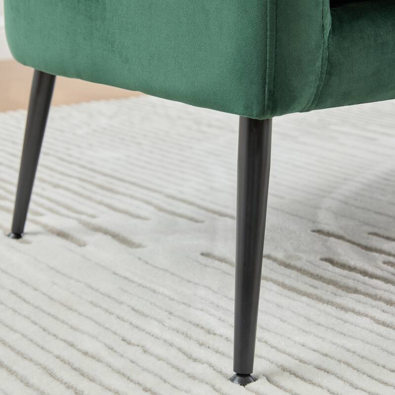 53.7" W Loveseat Sofa,Modern Velvet Sofa Couch with Pillows and Metal Legs