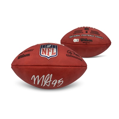 Myles Garrett Autographed NFL Authentic Full Sized Game Signed Football Beckett COA - 8'6" x 11'6"