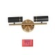 preview thumbnail 14 of 12, Black Gold 2/3-Light Modern Bathroom LED Vanity Light with Cylinder Shades