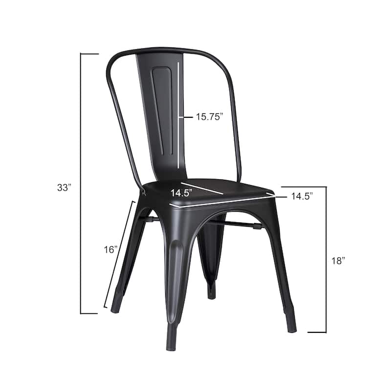 Modern Metal Dining Room Kitchen Bar Chair Set
