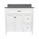 preview thumbnail 98 of 109, Vail 37" Bathroom Vanity with Cultured Marble Top Sink w/ Backsplash in White with White Basin