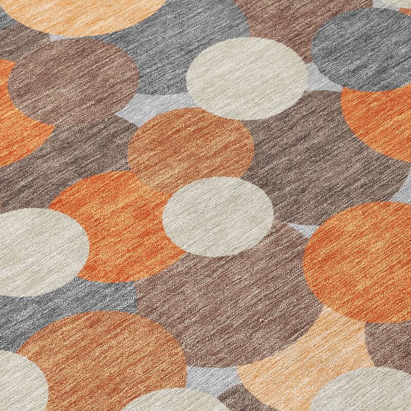 Machine Washable Indoor/ Outdoor Mucho Bubbles Chantille Rug