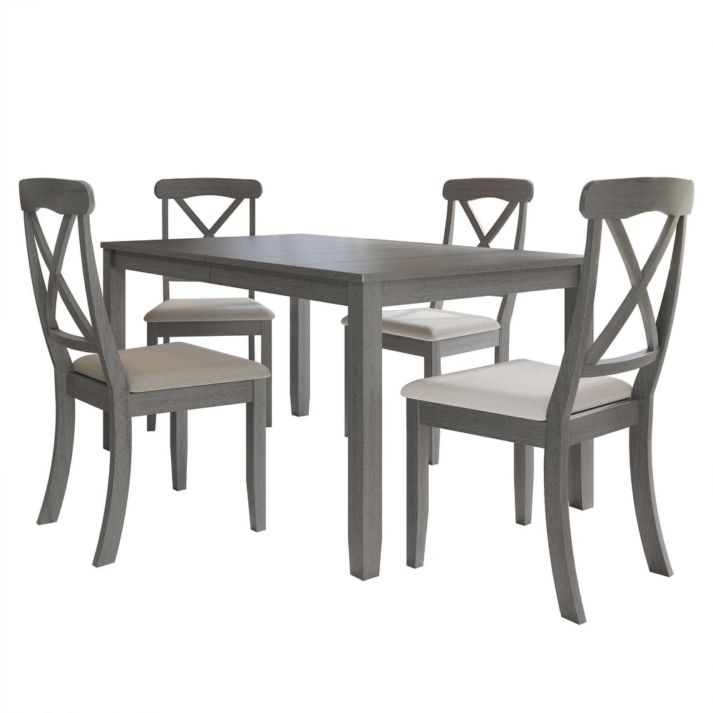 CraftPorch Farmhouse Style 5-piece Wooden Dining Set