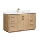 preview thumbnail 72 of 138, San Single Bath Vanity with Composite Stone Top without Mirror