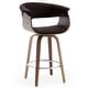 preview thumbnail 115 of 186, 26"/29" Faux Leather Swivel Bar Stools, Wood Counter Stool Brown - Counter Height