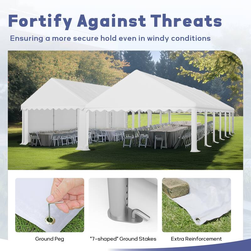 20' x 40' Large Patio Wedding Party Tent with 12 Removable Sidewalls Outdoor Gazebo Event Shelter Canopy with Carry Bags