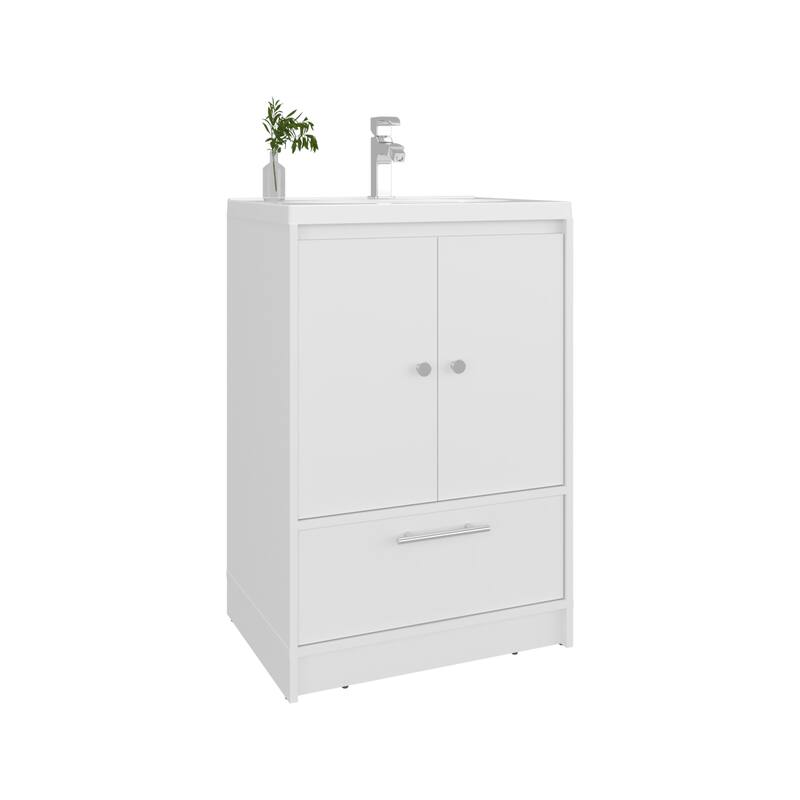 Bathroom Vanity with minimalist design , 2 Doors, 1 Drawer with durable engineered wood