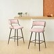preview thumbnail 10 of 8, 26'' Counter Height Bar Stools Corduroy Kitchen Island (Set of 2)