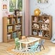 preview thumbnail 3 of 18, Costway 8-Cube Bookcase 41" Wooden Toy Storage Organizer for Kids - See Details