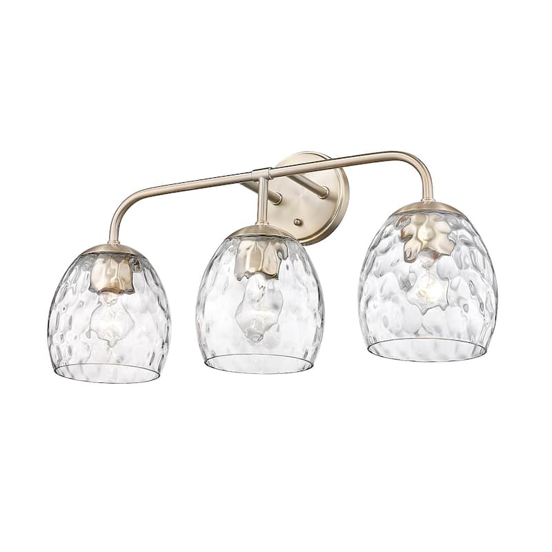 Millennium Lighting Gallos Vanity Light with Clear Thumbprint Glass Shades