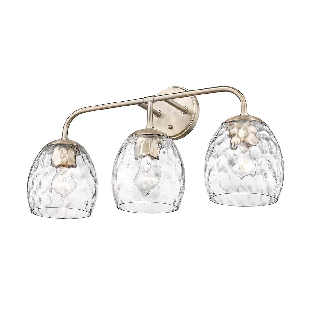 Millennium Lighting Gallos Vanity Light with Clear Thumbprint Glass Shades