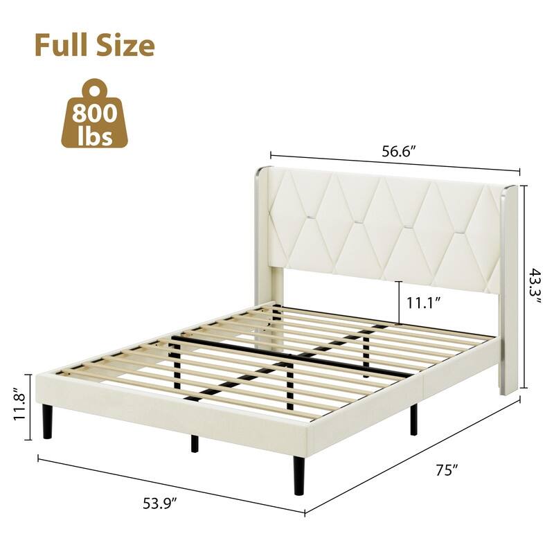 Metal Ear Bed Frame - Full