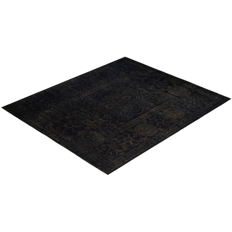 Overdyed One-of-a-Kind Hand-Knotted Area Rug - Black - 8' 7" x 10' 1"