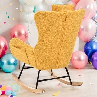 Rocking Chair Teddy Fabric Accent Chair - Bed Bath & Beyond - 41258474