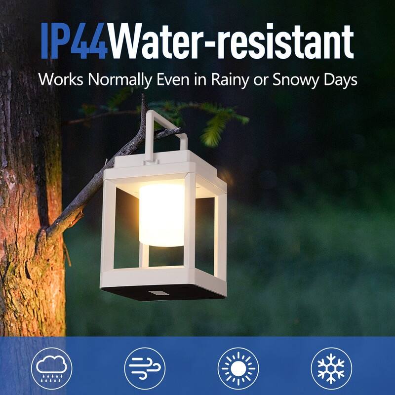 7.4" Outdoor Solar Lantern With LED Light Battery Powered, Durable & Stylish