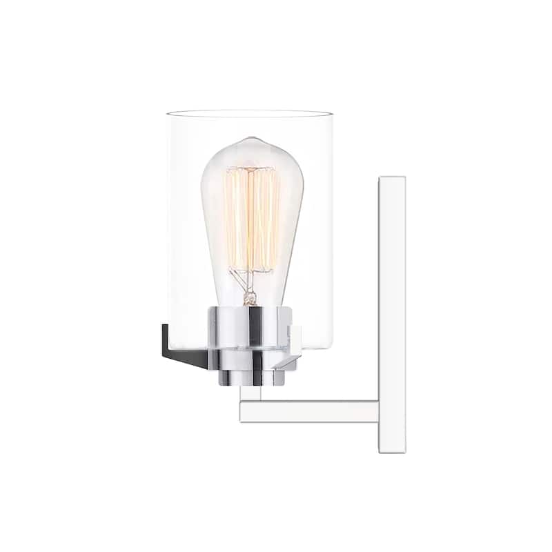 Justice Design Group Cilindro 1-Light Wall Sconce - Clear Glass
