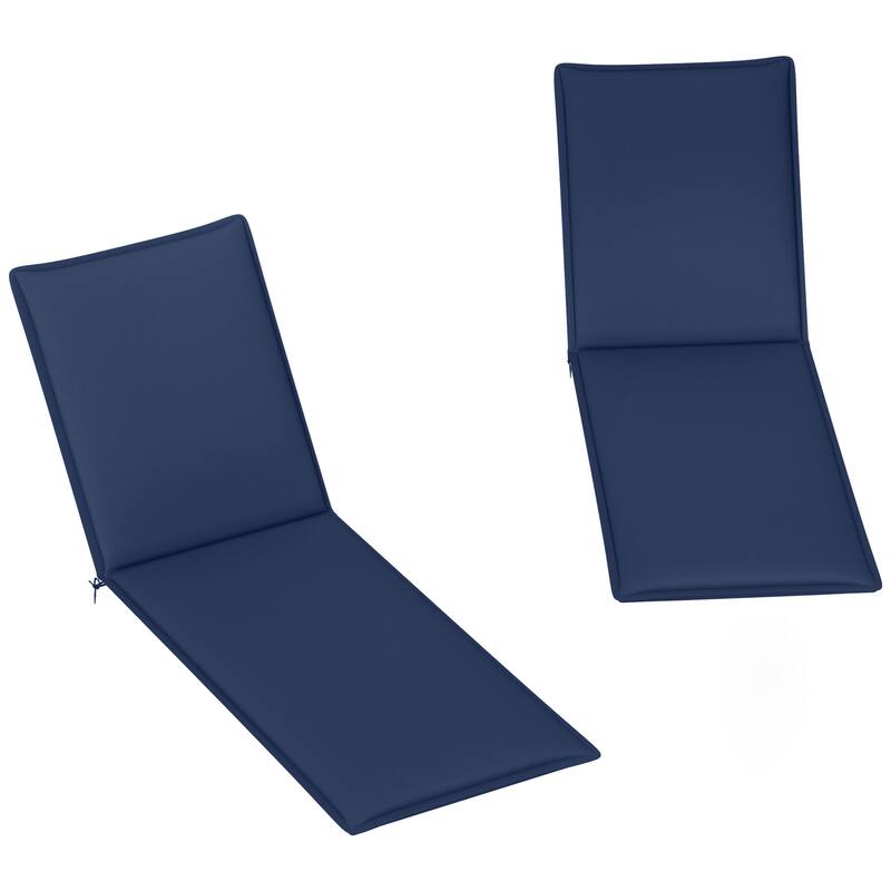 Outsunny Outdoor Lounge Chair Cushion Set of 2, UPF50+ 200gsm Fabric and 25D High-Density Foam