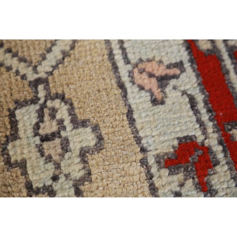 Hand Knotted Oriental 100% Wool Carpet Traditional Medallion Beige & Ivories Heriz (serapi) Area Rug - 11' 9'' X 8' 9''