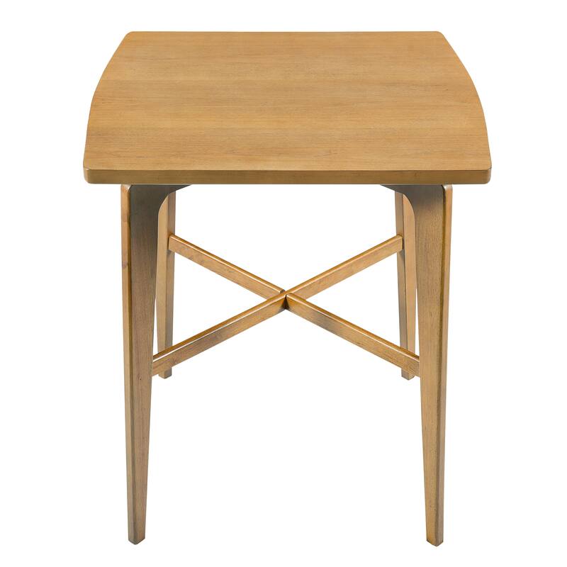 Christopher Knight Home - Bracken Retro Nordic Counter Height Bar Table with Solid Wood Legs & Cross-Reinforced Beams