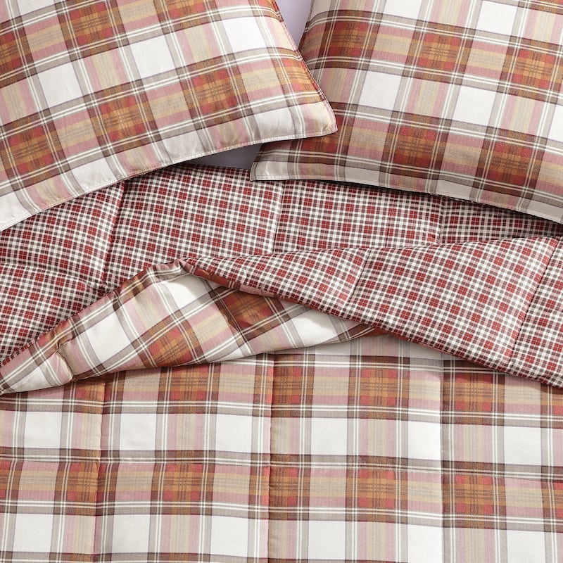 Eddie Bauer Edgewood Plaid Down Alt Reversible Comforter Set