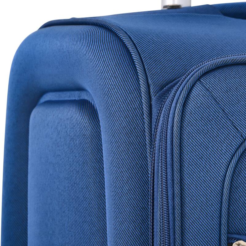 Merax 3 Piece Set Softside Luggage Sets with Spinner Wheels, Expandable Softshell Suitcase Set with Telescopic Handle